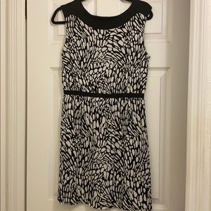 Black and cream loft size medium dress